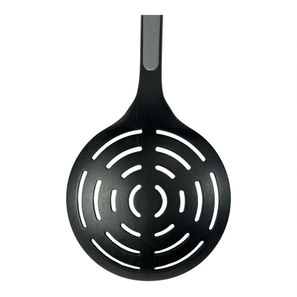 Calphalon Black Gray Skimmer Strainer Slotted Spoon Round Heat Resistant 14